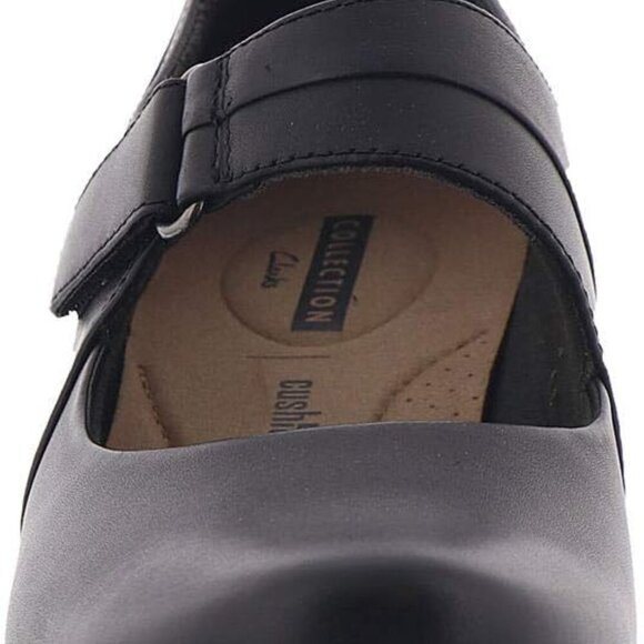 Women's Leather Pump Size 8.5 with Cushioned Ortholite Footbed & Chunky Heel - Picture 6 of 7